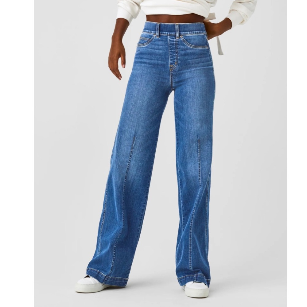 SPANX Blue Flare & Wide Leg Jeans